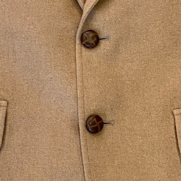 Vintage Mens Classic Mongolian Camel Hair Tan Sport Coat /  Size 41 Regular - Picture 4 of 13